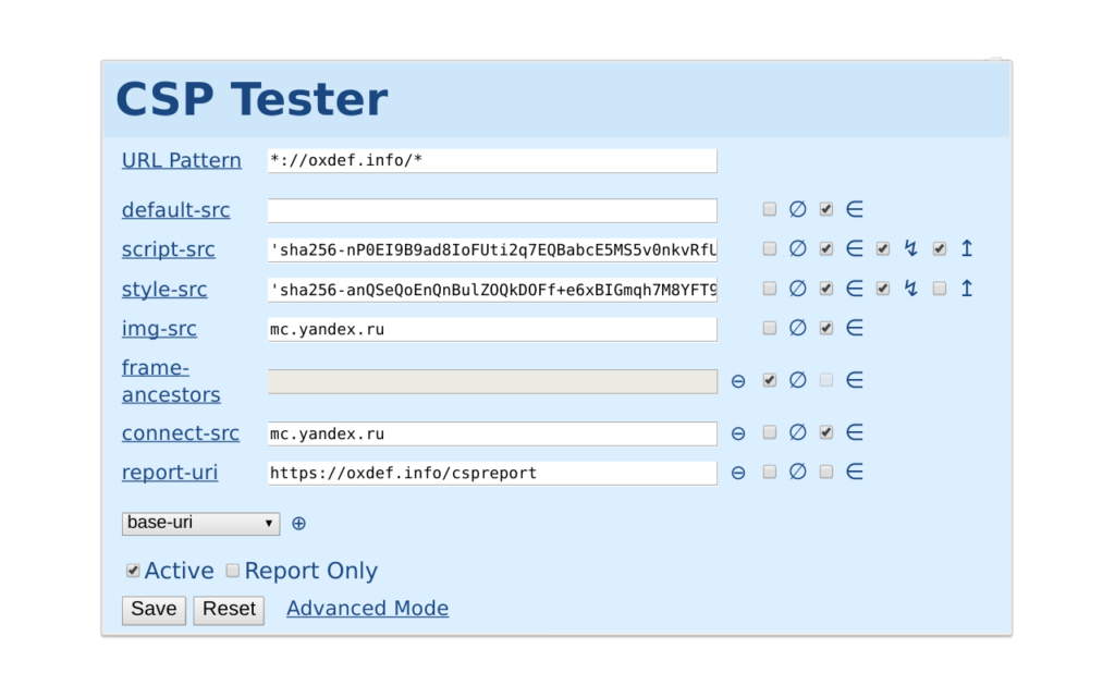 Imagen de CSP Tester, extension de Chrome